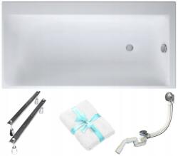 Cersanit Téglalap alakú kád Cersanit Smart 160x80 Jobb szifon láb törölköző (S301118)