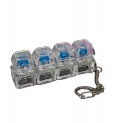  Kulcstartó Világító Klikk Led Rgb Fidget Toy Anti-stressz Clicker (ANTYSTRESOWY LED RGB KLIKER FIDGET BRELOK)