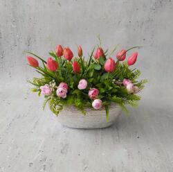 DEKO Tulipán 2x Tulipán Csokor Gumírozott Szilikon Gumi 30cm (616205)