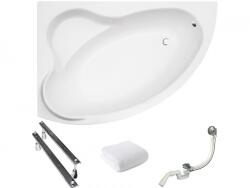 Besco Ada sarokkád 140x90 balos Besco ajándék szifon króm lábak törölköző (#WAA-140-NL)