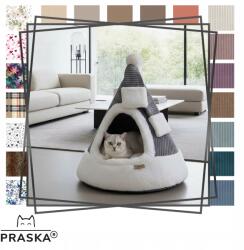 PRASKA - Eco Cats Collection Cat Cab Igloo kutya-macska fekhely szőrmével 50cm Prága Színek (818F-9762E_20251103210519)