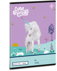 Ars Una Unikornis tűzött füzet A/5, 32 lap sima, Cute Animals, Unicorn (ARS-53614483) - officetrade