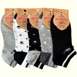 MR PAMUT Női bokazokni 5 pár - pöttyös mintás, letisztult, kényelmes (WP6102)