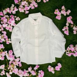 BamBam Elegáns fehér hosszú ujjú fiú ing gallérral Bambam R98