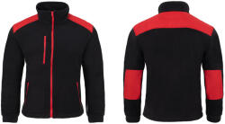 JHK vastag meleg polár pulóver Flra 340 Premium Bk/rd fekete-piros S (FLRA 340)