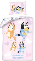 Halantex Bluey "Dance" mintás pamut gyermek ágyneműhuzat 140 x 200 + 70 x 90 cm (H-BY-9726BL)