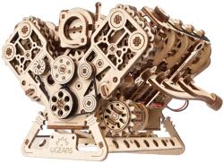 UGears Puzzle 3D, V8 Engine, Ugears, lemn, 776 piese