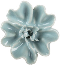Clayre & Eef Buton mobilier ceramica albastra Floare Ø 5x3 cm (62352X)