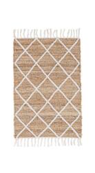Bizzotto Covoras iuta natur alb Shaila 60x90 cm (0608298X) Covor baie