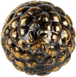 Clayre & Eef Buton mobilier sticla albastra aurie Ø 4x4 cm / S4 cm (66064X)