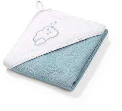Babyono Prosop copii din bumbac cu gluga albastru Babyono nor 85 X 85 cm 144 09 (144/09)