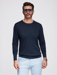Ombre Clothing Мъжки пуловер с кръгло деколте от еластичен трикотаж в класическо плетене - тъмно синьо V1 OM-SWSW-0183 Ombre Clothing Ombre Clothing | Sin | МЪЖЕ | XL