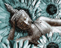 iPicasso Set pictura pe numere, cu sasiu, Buddha, 40x50 cm (PC4050619)