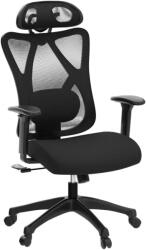 SONGMICS Scaun de birou ergonomic reglabil cu suport lombar si tetiera, maxim 120 kg, 70x70x125 cm, negru (EZ-OBN063B01)