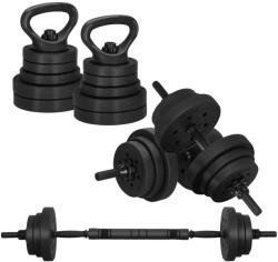  Set de greutati multifunctionale transformabil in gantere, kettlebell, haltera, total 29 kg (FA-1672)
