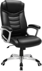 SONGMICS Scaun ergonomic de birou reglabil pe inaltime, piele ecologica, maxim 150 kg, 53x54x115 cm, negru (EZ-OBG21B)