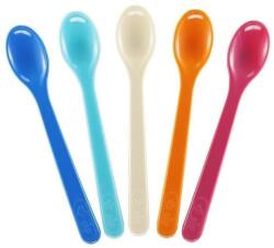 Nip Set 5 lingurite pentru bebelusi 4+ luni, colorate, fara BPA, nip (37078) Tacam