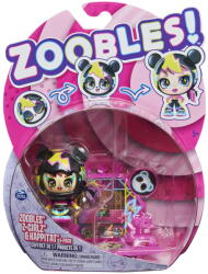 Spin Master Figurina Zoobles Z-Girlz Panda transformabila cu Happitat, 5+ (6061365_20134947) Figurina