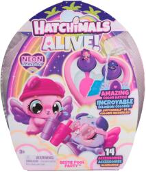 Spin Master Hatchimals Alive Neon Rainbow - set petrecere la piscina cu 2 figurine (6072786) Figurina