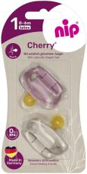 NIP Set 2 suzete Nip Cherry Girl din latex natural, 0-6 luni (38882)