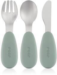 reer Set tacamuri pentru copii Reer, inox si silicon fara BPA, 3 piese (RE25133) Tacam