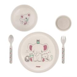 reer Set vesela copii 5 piese Reer Growing din materiale naturale, fara BPA (RE22020) Tacam
