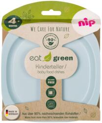 Nip Set 2 farfurii pentru copii NIP Eat Green, plastic bio, 4+ luni (37068) Tacam