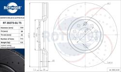 ROTINGER Disc frana ROTINGER GRAPHITE DRILLED & SLOTTED PLUS RT 20273-GL T5 (RT 20273-GL T5)