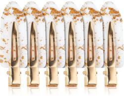 Brushworks Gold Flake No Crease Clips agrafe de par transparente 6 buc