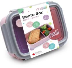 Melii Bento Box uzsonnás doboz Pink, Purple, Gray 880 ml