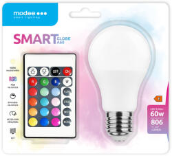 Modee LED Smart (Remote) Globe (Gömb) A60 9, 4W E27 270° RGB+W (806 lumen) (MSL-G9-4WE27RGB-R)