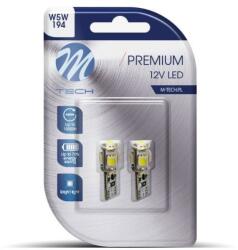 m-tech PREMIUM CANBUS W5W W2.1x9.5d 5LED, fehér, 2 db (LB321W)