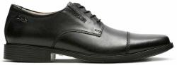 Clarks Tilden Cap férfi cipő - fűzős bőrcipő - méret 41 - fekete valódi bőr - Ortholite talpbetét, elegáns derby fazon, ünnepi viselet, tartós TPR talp