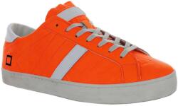  D. A. T. E. Hill Low férfi félcipő - Hill Low Pop Orange sneaker - méret 42 - narancssárga olajozott bőr, olasz kézműves lábbeli, luxus utcai cipő, divat