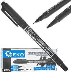 Geko 10 darabos permanens filctollkészlet 2 fejjel, Geko G29024 (G29024)