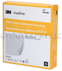  SOLVENTUM INADINE 9, 5 x 9, 5 cm Nem tapadó antibakteriális kötszer 10% jód-povidonnal 1db