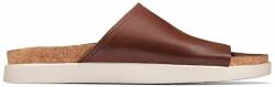 Clarks Férfi papucs - Sunder Slide bőr - méret 41 - Barna, British Tan, könnyű EVA talp, kényelmes pánt, anatómiai kialakítás, nyári utcai viselet lábbeli
