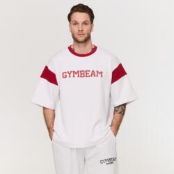 GymBeam Тениска Premium Heavyweight Varsity White M