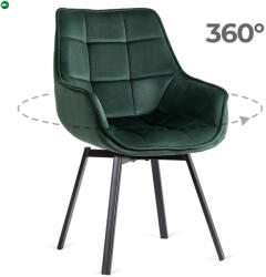 Mebel Elite Forgószék zöld bársony kárpittal - LUNA