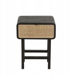 J-LINE Molly asztal éjjeliszekrény fa rattan 60x45x37 cm J-Line (20620)