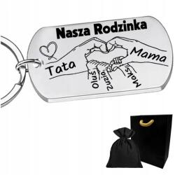  Gravírozott kulcstartó ajándék Anyának Apa Családnak A Gyerekek Kezei