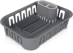 ORION Szárítógép Csepegtető edények Evőeszköz tányérok lefolyóval Műanyag Szürke (8592381258689)
