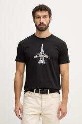 Alpha Industries pamut póló Air Force Sketch - fekete M