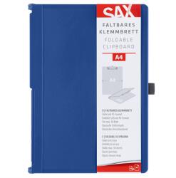 SAX Felírótábla A/4-A/5 SAX kék A5 méretre csukható és A4 méretre nyitható, tolltartó, rugalmas rögzítőpánttal