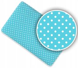 Ankras Pamut Lepedő Kiságyba 120x60 Mintás! (PRZEŚCIERADŁO BAW. 120/60 KROPKI 1CM TURKUS)