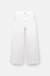 Pull&Bear Női fehér baggy farmernadrág közepes derékrésszel, Xxs méret