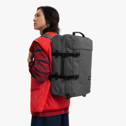 EASTPAK STRAPVERZ S kézipoggyász vászon bőrönd hátizsák farmer fekete