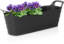 Artemis Virágtartó Hosszúkás Kerti Fekete Növényláda Virágok Gyógynövények Zöldségek (VD-339517)