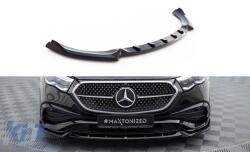  Maxton Design version 2 spoiler suitable for front bumper of Mercedes E-Class W214 A Design-Line sedan after 2023, black lacquer (ABMESX6010874)