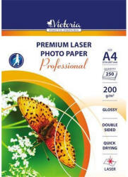  Fotópapír, lézer, A4, 200 g, fényes, kétoldalas, VICTORIA PAPER "Professional (CLVLG02)